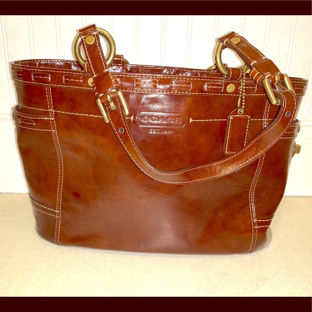 Coach Leather Shoulder Tote